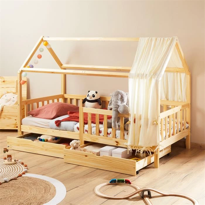 Hausbett NUNA In 90 X 200 Cm Aus Massiver Kiefer, Natur 3 Hausbett NUNA In 90 X 200 Cm Aus Massiver Kiefer, Natur – Bild 3