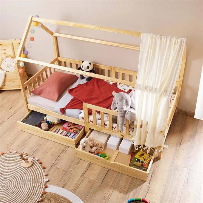 Hausbett NUNA In 90 X 200 Cm Aus Massiver Kiefer, Natur 4 Hausbett NUNA In 90 X 200 Cm Aus Massiver Kiefer, Natur – Bild 4