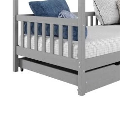 Hausbett NUNA In 90 X 200 Cm Aus Massiver Kiefer, Grau -Möbel Verkauf 71302 4