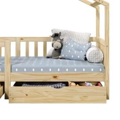 Hausbett ELEA In 90 X 200 Cm Aus Massiver Kiefer Mit Schubladen In Natur 11 Hausbett ELEA In 90 X 200 Cm Aus Massiver Kiefer Mit Schubladen In Natur -Möbel Verkauf 71330 5