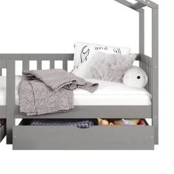 Hausbett ELEA In 90 X 200 Cm Aus Massiver Kiefer Mit Schubladen In Grau 11 Hausbett ELEA In 90 X 200 Cm Aus Massiver Kiefer Mit Schubladen In Grau -Möbel Verkauf 71332 5