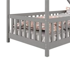 Hausbett CORA In 90 X 200 Cm Aus Massiver Kiefer Mit Rausfallschutz In Grau 10 Hausbett CORA In 90 X 200 Cm Aus Massiver Kiefer Mit Rausfallschutz In Grau -Möbel Verkauf 71352 4