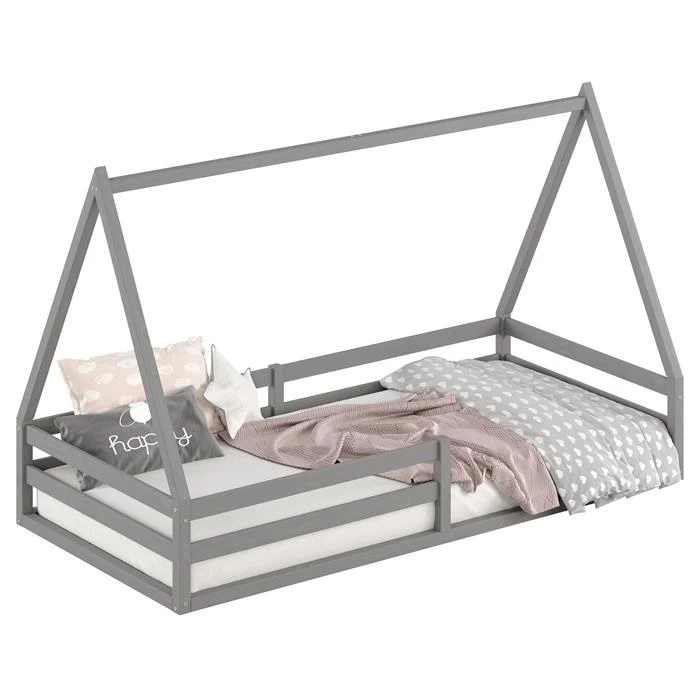 Hausbett SILA In 90 X 200 Aus Massiver Kiefer In Grau 5 Hausbett SILA In 90 X 200 Aus Massiver Kiefer In Grau – Bild 5