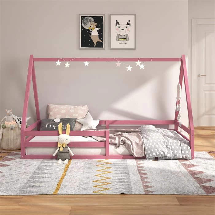 Hausbett SILA In 90 X 200 Aus Massiver Kiefer In Rosa 3 Hausbett SILA In 90 X 200 Aus Massiver Kiefer In Rosa – Bild 3