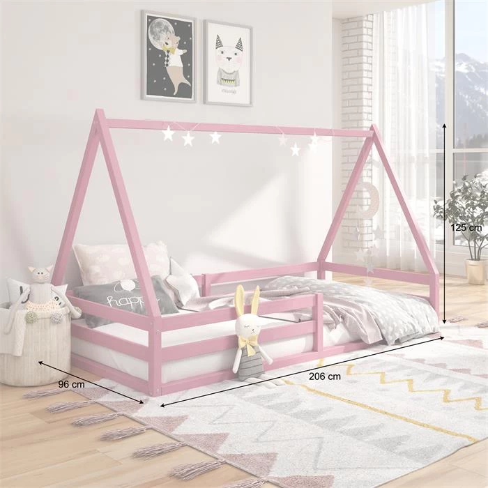 Hausbett SILA In 90 X 200 Aus Massiver Kiefer In Rosa 4 Hausbett SILA In 90 X 200 Aus Massiver Kiefer In Rosa – Bild 4