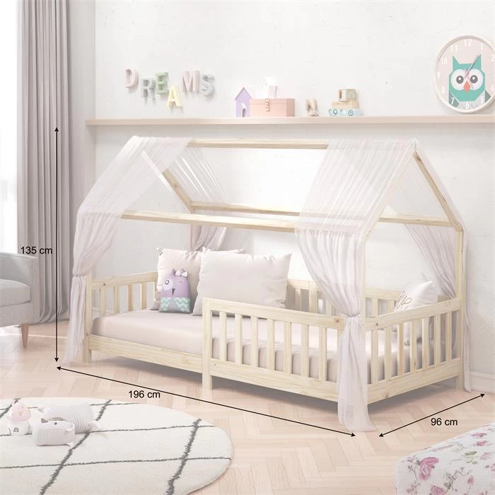 Hausbett NINA In 90 X 200 Aus Kiefer In Natur 3 Hausbett NINA In 90 X 200 Aus Kiefer In Natur – Bild 3