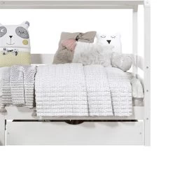 Hausbett CLIA In 90 X 200 Cm Aus Massiver Kiefer Mit 2 Schubladen In Weiß 11 Hausbett CLIA In 90 X 200 Cm Aus Massiver Kiefer Mit 2 Schubladen In Weiß -Möbel Verkauf 71391 5