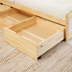 Bett Mit Stauraum MIA 90x190 Cm, Kiefer Natur/weiß 8 Bett Mit Stauraum MIA 90x190 Cm, Kiefer Natur/weiß -Möbel Verkauf 7142 AC5