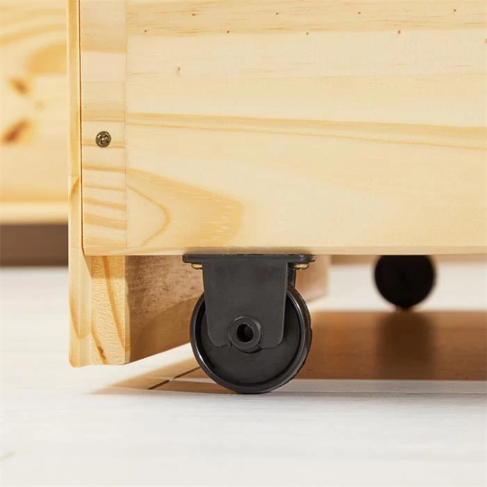 Bett Mit Stauraum MIA 90x190 Cm, Kiefer Natur/weiß 4 Bett Mit Stauraum MIA 90x190 Cm, Kiefer Natur/weiß – Bild 4