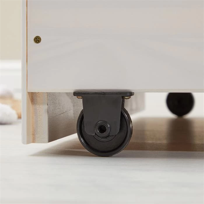 Bett Mit Stauraum MIA 90x200 Cm, Kiefer In Weiß/rosa 4 Bett Mit Stauraum MIA 90x200 Cm, Kiefer In Weiß/rosa – Bild 4