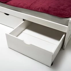 Bett Mit Stauraum MIA 90x200 Cm, Kiefer In Weiß 5 Bett Mit Stauraum MIA 90x200 Cm, Kiefer In Weiß -Möbel Verkauf 7146 2