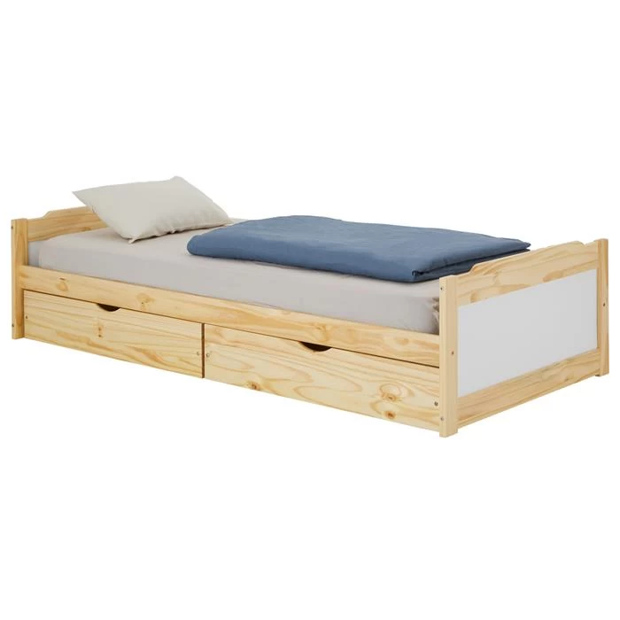 Bett Mit Stauraum FRITZ 90x200 Cm, In Natur 2 Bett Mit Stauraum FRITZ 90x200 Cm, In Natur – Bild 2