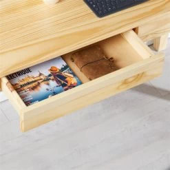 Sekretär LENNOX Mit 3 Nischen Und 2 Schubladen In Natur -Möbel Verkauf 7201 AC4