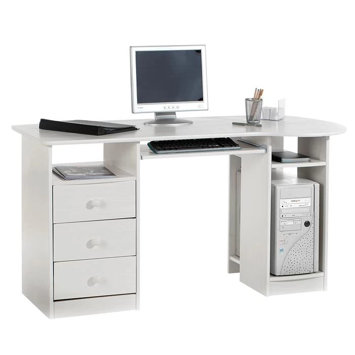 PC-Schreibtisch BOB In Der Farbe Weiß 1 PC-Schreibtisch BOB In Der Farbe Weiß