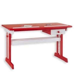 Kinderschreibtisch Weiß/rot FLEXI -Möbel Verkauf 7225 2
