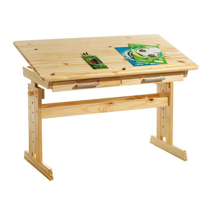 Kinderschreibtisch OLIVIA Aus Kiefer Mit Schubladen In Natur 1 Kinderschreibtisch OLIVIA Aus Kiefer Mit Schubladen In Natur