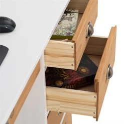 Schreibtisch COLETTE Mit Aufsatz Weiß/braun 9 Schreibtisch COLETTE Mit Aufsatz Weiß/braun -Möbel Verkauf 7253 3