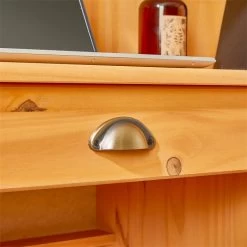 Sekretär TOM Mit 2 Schubladen, Rollladen Und 1 Tür Aus Massiver Kiefer Gebeizt -Möbel Verkauf 7276 AC8