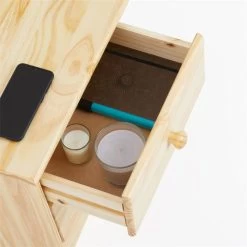 Nachttisch RONDO Aus Kiefer Mit 2 Schubladen, In Natur -Möbel Verkauf 8001 4