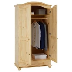 Kleiderschrank BERGEN Mit 2 Türen, Kiefer Natur -Möbel Verkauf 8070 2 N1