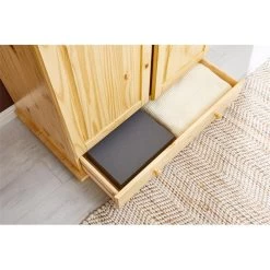 Kleiderschrank BERGEN Mit 2 Türen, Kiefer Natur -Möbel Verkauf 8070 A8