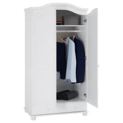 Kleiderschrank BERGEN Mit 2 Türen, Kiefer Weiß 8 Kleiderschrank BERGEN Mit 2 Türen, Kiefer Weiß -Möbel Verkauf 8071 2 N1