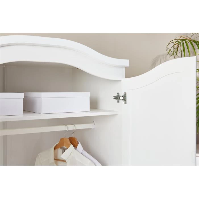 Kleiderschrank BERGEN Mit 2 Türen, Kiefer Weiß 5 Kleiderschrank BERGEN Mit 2 Türen, Kiefer Weiß – Bild 5