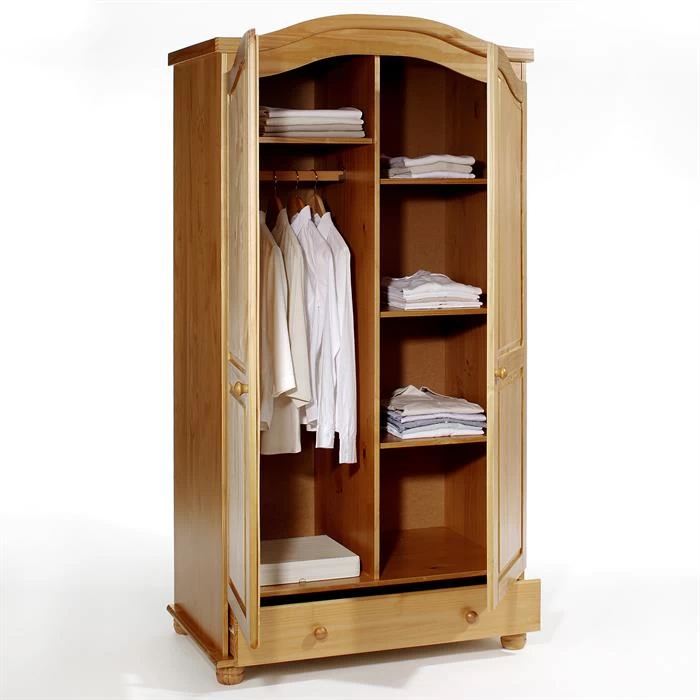 Kleiderschrank BERGEN Mit 2 Türen, Kiefer Honigfarben 3 Kleiderschrank BERGEN Mit 2 Türen, Kiefer Honigfarben – Bild 3