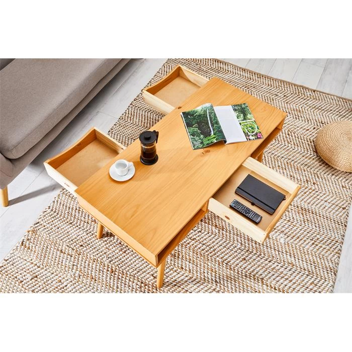 Couchtisch JULIE In Braun, Kiefer Massiv 4 Couchtisch JULIE In Braun, Kiefer Massiv – Bild 4