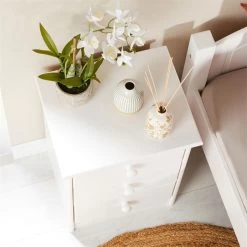 Nachttisch RONDO Mit 3 Schubladen, Kiefer In Weiß 9 Nachttisch RONDO Mit 3 Schubladen, Kiefer In Weiß -Möbel Verkauf 8102 AC3