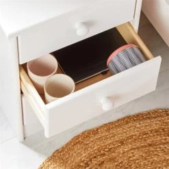 Nachttisch RONDO Mit 3 Schubladen, Kiefer In Weiß 10 Nachttisch RONDO Mit 3 Schubladen, Kiefer In Weiß -Möbel Verkauf 8102 AC4