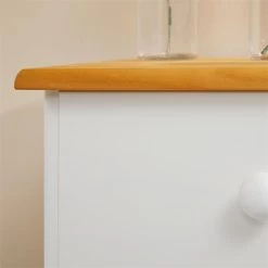 Nachttisch RONDO Mit 3 Schubladen, Kiefer In Weiß/braun 11 Nachttisch RONDO Mit 3 Schubladen, Kiefer In Weiß/braun -Möbel Verkauf 8110 AC5