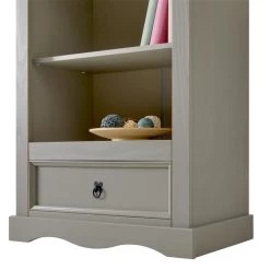 Bücherschrank TEQUILA, Kiefer Massiv Grau/braun, Mexiko -Möbel Verkauf 81228 5