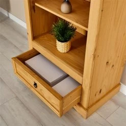 Bücherschrank TEQUILA, Kiefer Massiv Braun, Mexiko -Möbel Verkauf 81229 A0 6N