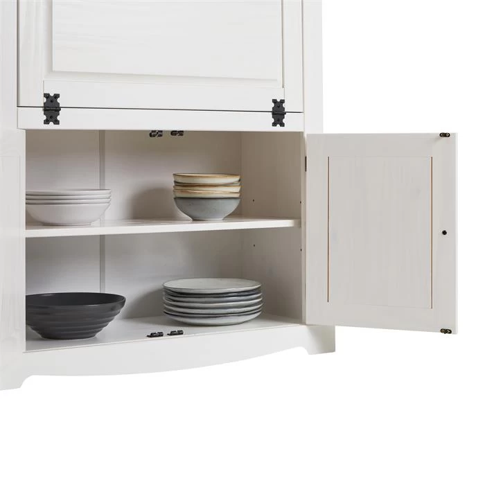 Weinschrank TEQUILA, Kiefer Massiv Weiß/braun, Mexiko Möbel 5 Weinschrank TEQUILA, Kiefer Massiv Weiß/braun, Mexiko Möbel – Bild 5