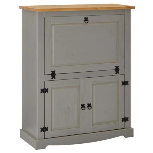 Weinschrank TEQUILA, Kiefer Massiv Grau/braun, Mexiko -Möbel Verkauf 81267 0