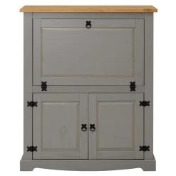 Weinschrank TEQUILA, Kiefer Massiv Grau/braun, Mexiko -Möbel Verkauf 81267 1