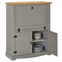 Weinschrank TEQUILA, Kiefer Massiv Grau/braun, Mexiko -Möbel Verkauf 81267 2