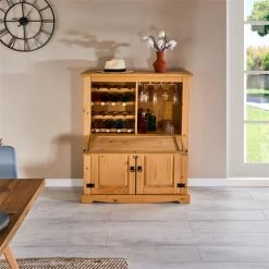 Weinschrank TEQUILA, Kiefer Massiv, Mexico -Möbel Verkauf 81268 A0 3N