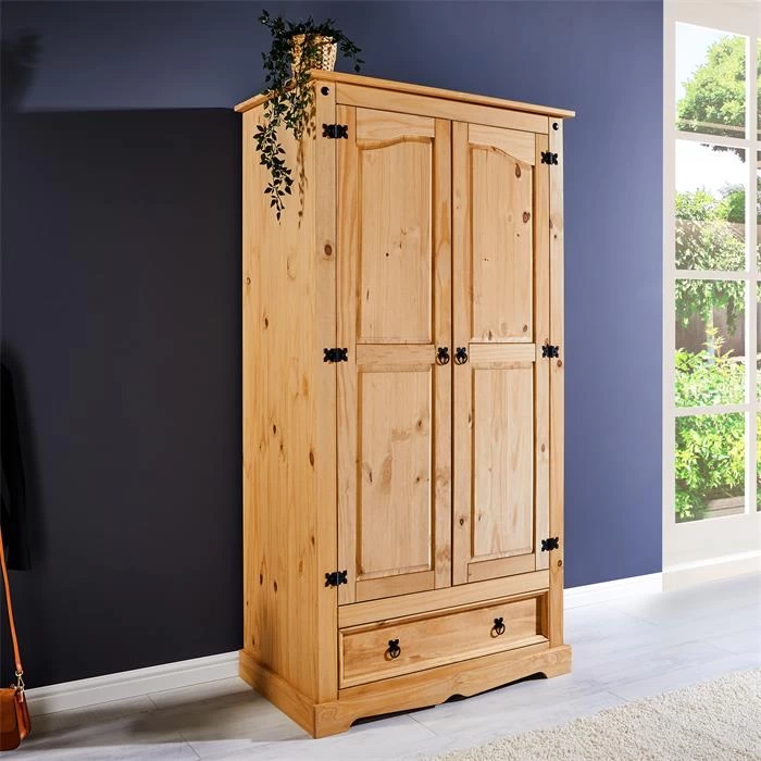 Kleiderschrank TEQUILA, Kiefer Massiv, Mexiko 2 Kleiderschrank TEQUILA, Kiefer Massiv, Mexiko – Bild 2