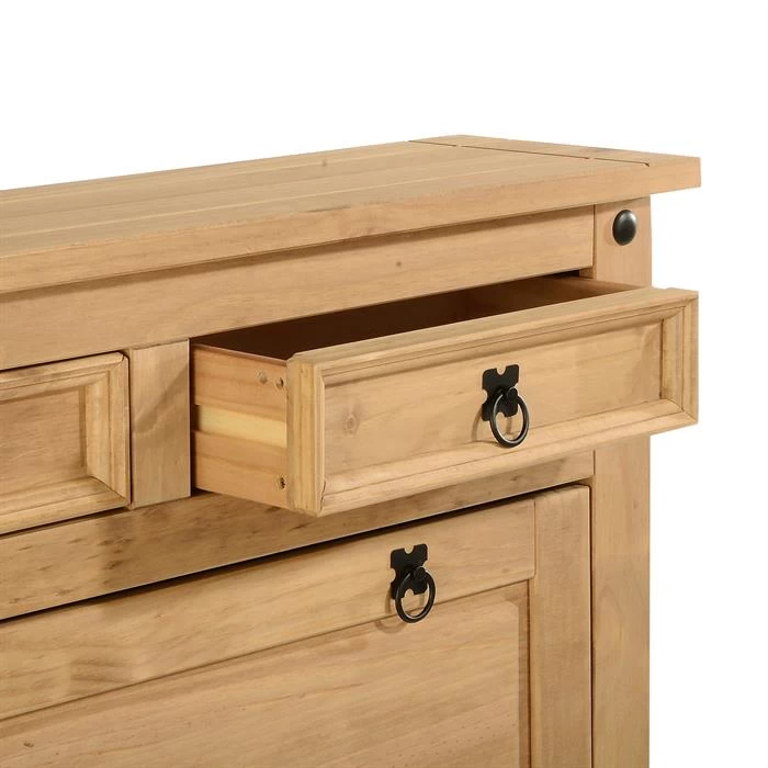 Schuhschrank TEQUILA, Kiefer Massiv, 2 Klappen Und Schubladen, Mexiko 5 Schuhschrank TEQUILA, Kiefer Massiv, 2 Klappen Und Schubladen, Mexiko – Bild 5