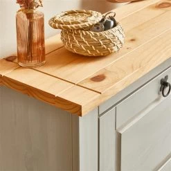 Schuhkipper TEQUILA Mit 2 Klappen Grau/braun, Mexiko -Möbel Verkauf 81323 AC6