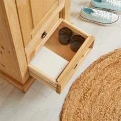 Schuhschrank TEQUILA, Kiefer Massiv, Mit 2 Schubladen Und 8 Fächer, Mexiko -Möbel Verkauf 81324 AC7