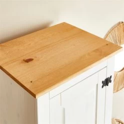 Schuhschrank TEQUILA, Kiefer Massiv Weiß/braun, Mit 2 Schubladen Und 8 Fächer, Mexiko -Möbel Verkauf 81325 AC4