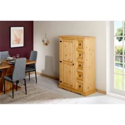 Brotschrank TEQUILA, Massiver Kiefer Gebeizt, Mexiko -Möbel Verkauf 81408 A0