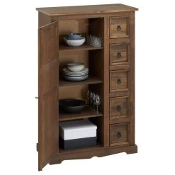 Brotschrank TEQUILA,Kiefer Massiv Braun, Mexiko Stil -Möbel Verkauf 81428 2