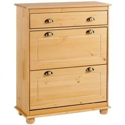 Schuhschrank COLMAR Gebeizt Mit 2 Klappen