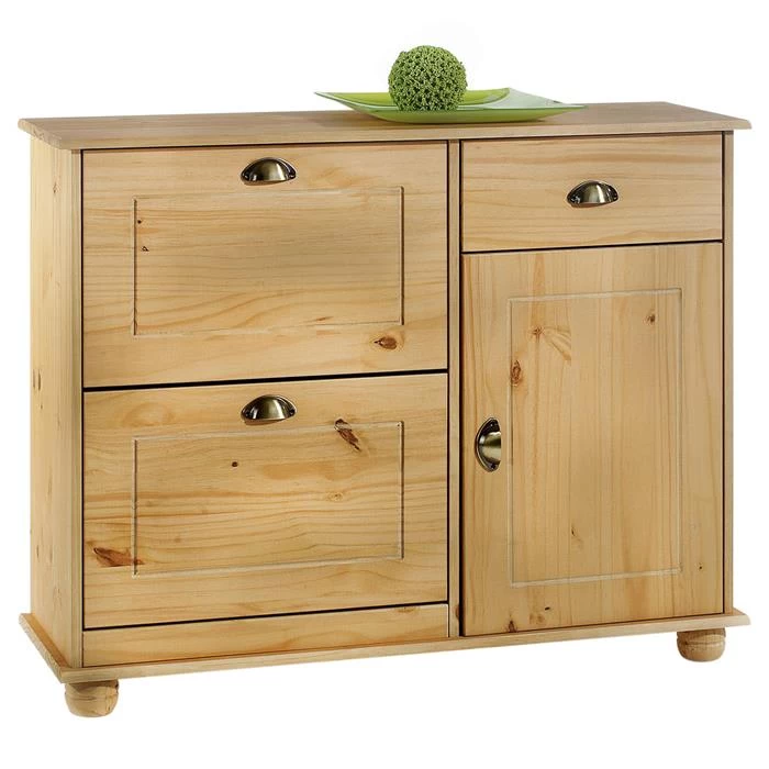 Schuhschrank COLMAR, Kiefer Gebeizt 1 Schuhschrank COLMAR, Kiefer Gebeizt