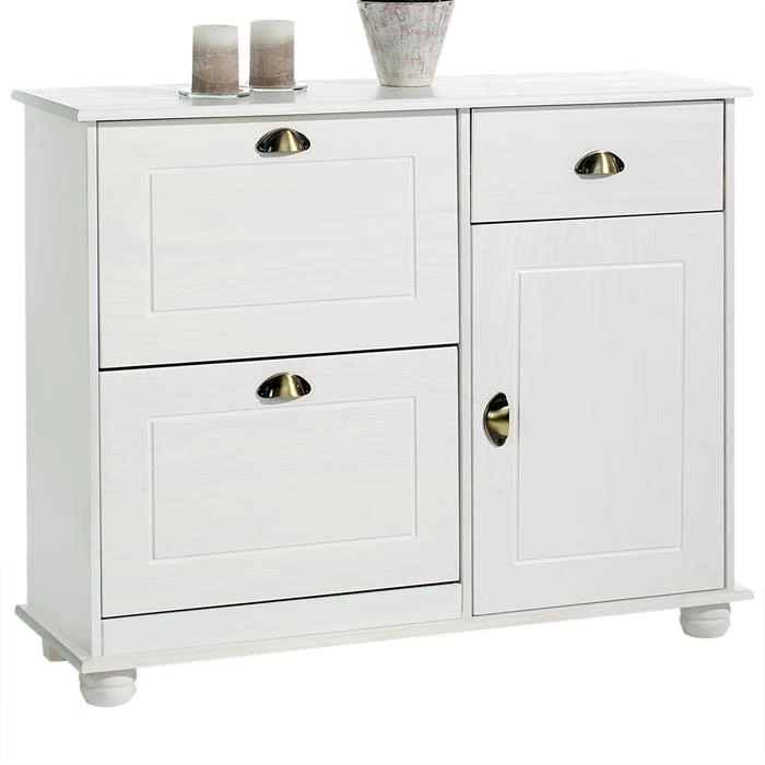 Schuhschrank COLMAR, Kiefer In Weiß 1 Schuhschrank COLMAR, Kiefer In Weiß