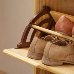 Schuhkipper BASIL Mit 2 Kipper Und In Natur, Kiefer Massiv -Möbel Verkauf 84005 A0 5N